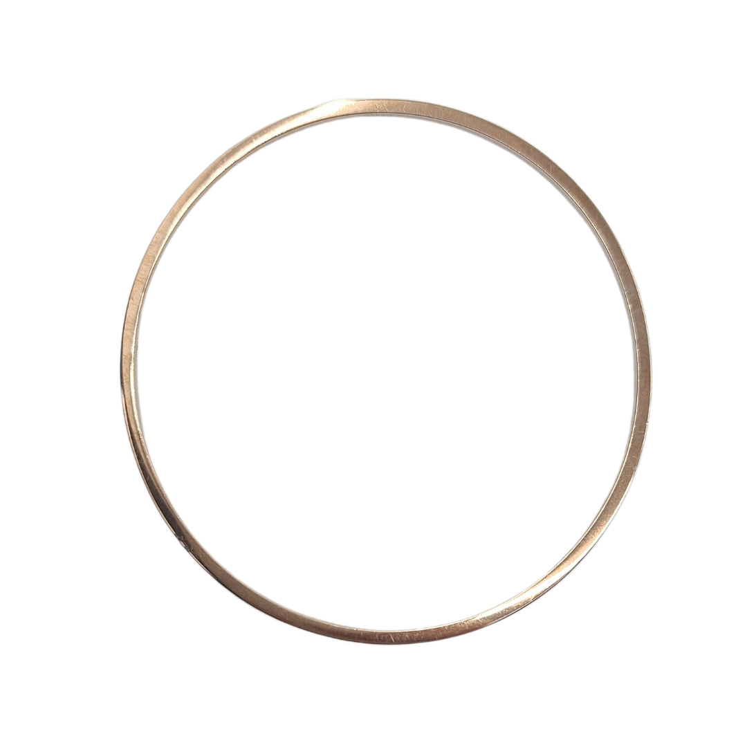 9ct Rose Gold Plain Slave Bangle