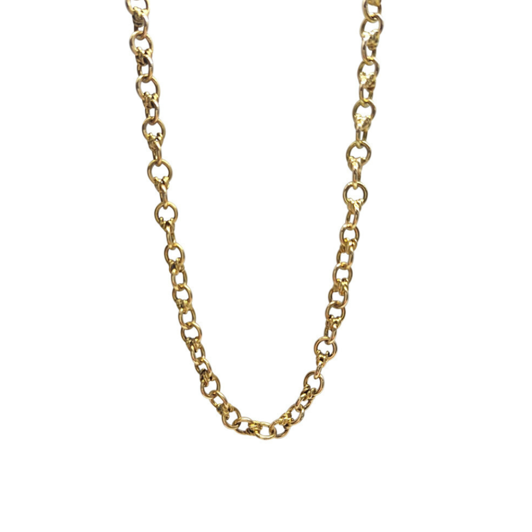 9ct Yellow Gold Fancy Link Belcher Chain 20"