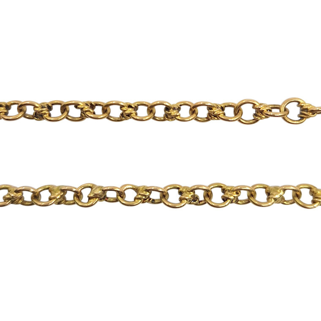 9ct Yellow Gold Fancy Link Belcher Chain 20"