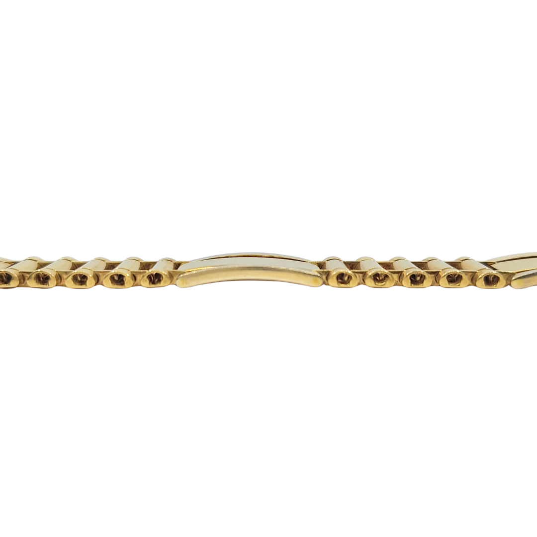 18ct Yellow Gold Fancy Bar Bracelet 8.5"
