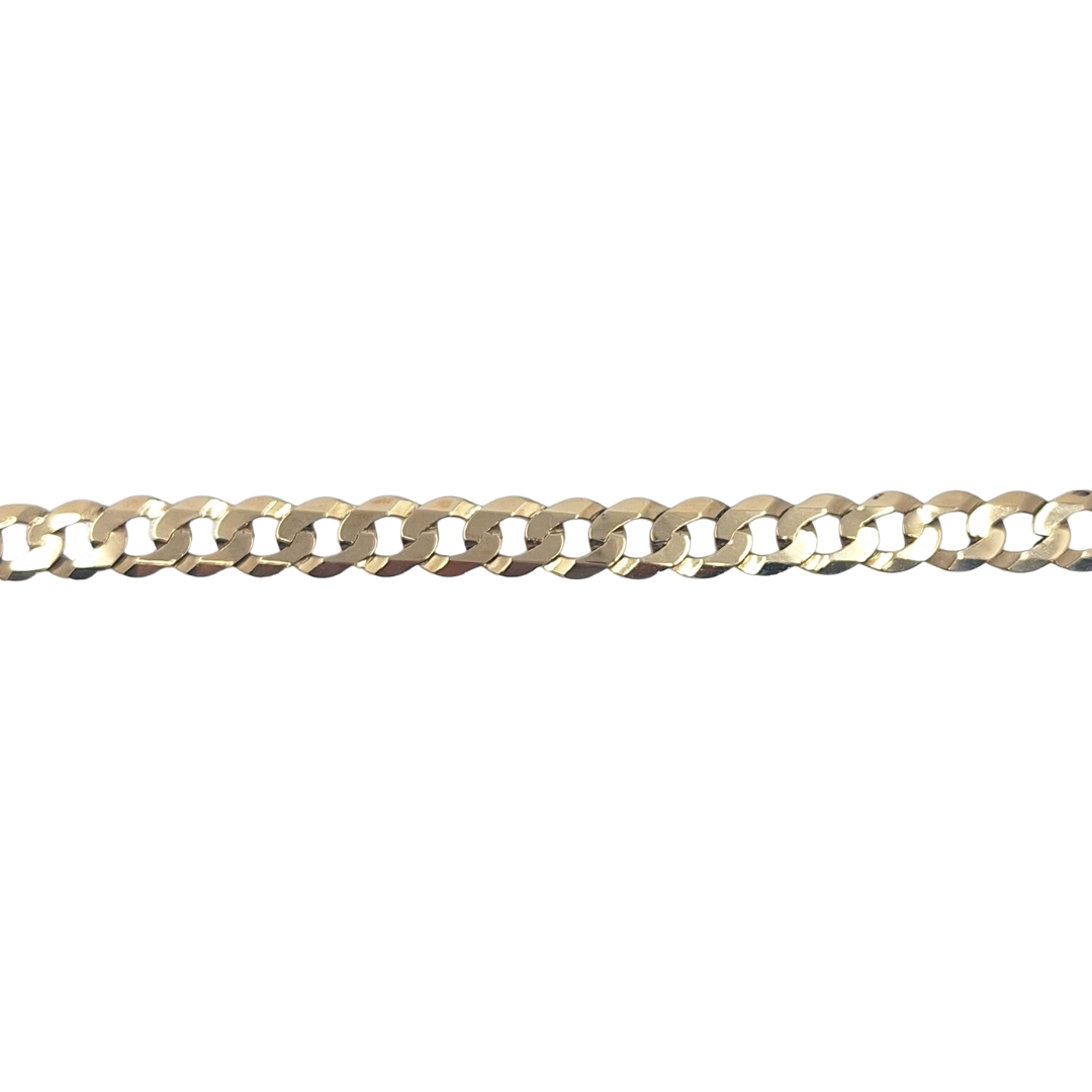 9ct Yellow Gold Curb Bracelet 8"