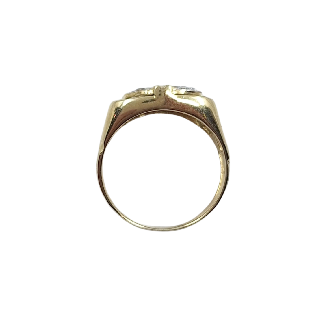 9ct Yellow Gold CZ Dollar Ring