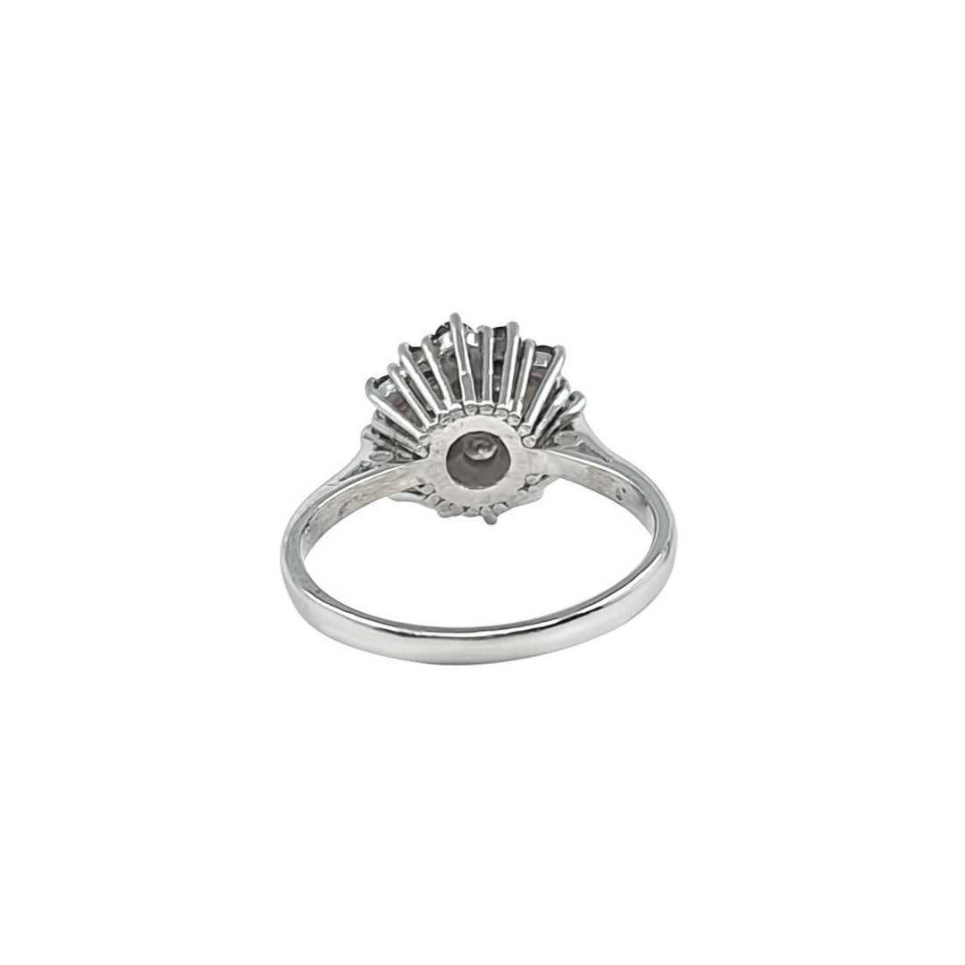 18ct White Gold Ruby & Diamond Ring