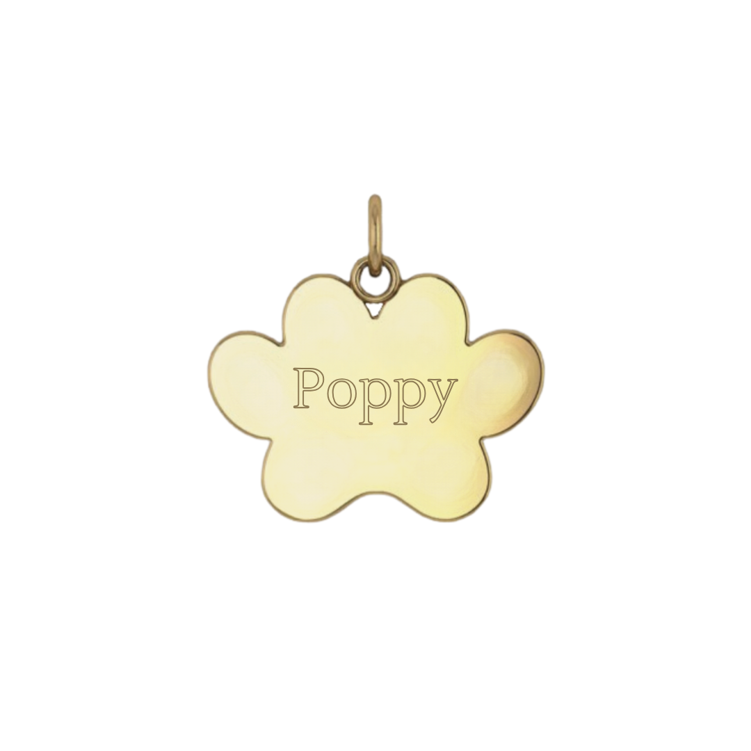 Ever-Paw 9ct Gold & Pink Enamel Pendant (Small)