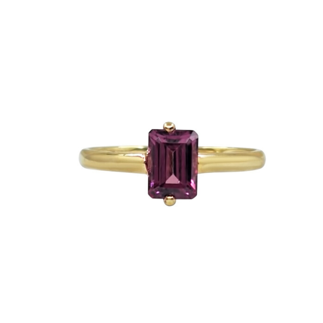 9ct Yellow Gold Rhodolite Garnet Ring