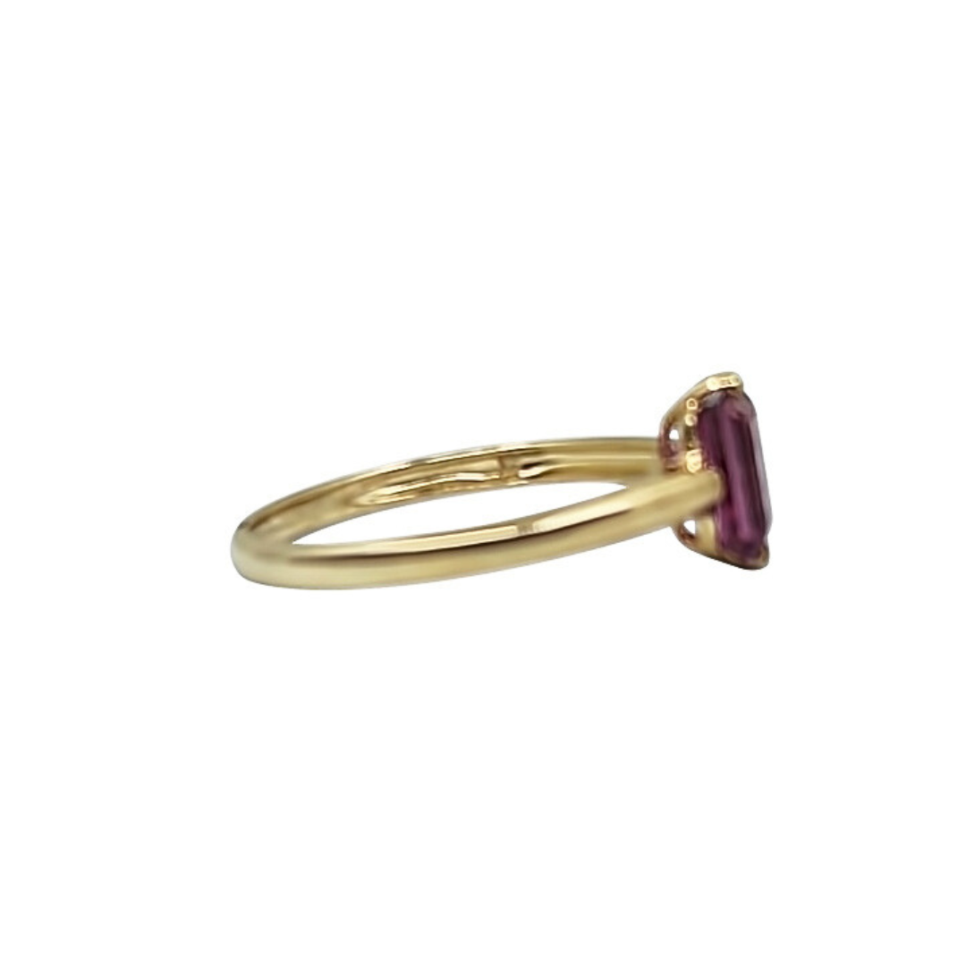 9ct Yellow Gold Rhodolite Garnet Ring