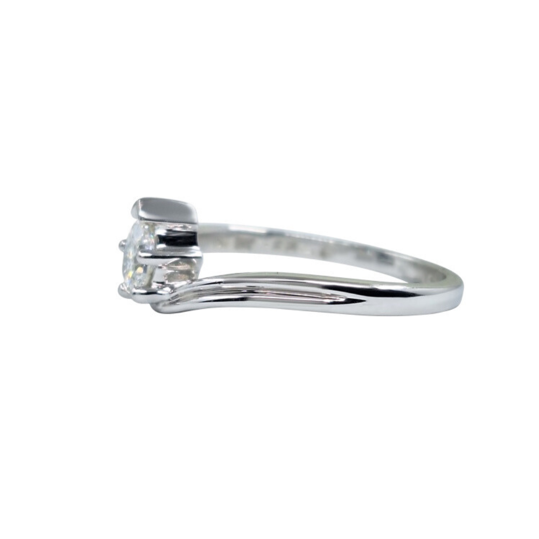 9ct White Gold Diamond Pear Shape Solitaire Ring 0.25ct