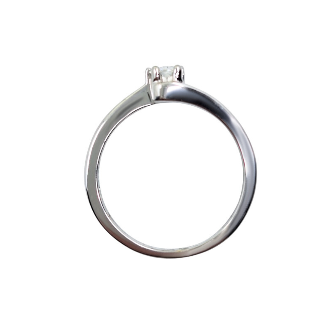 9ct White Gold Diamond Pear Shape Solitaire Ring 0.25ct