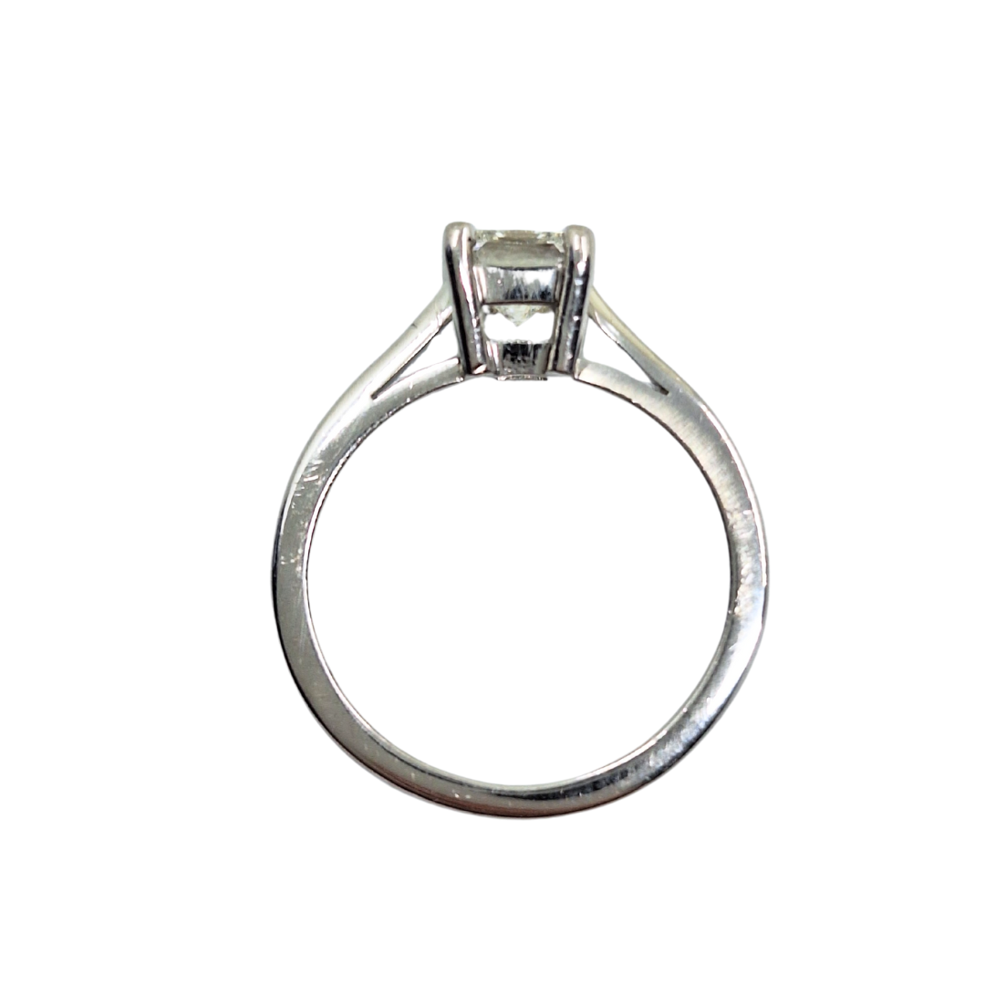 Platinum Princess Cut Diamond Solitaire Ring 0.50ct