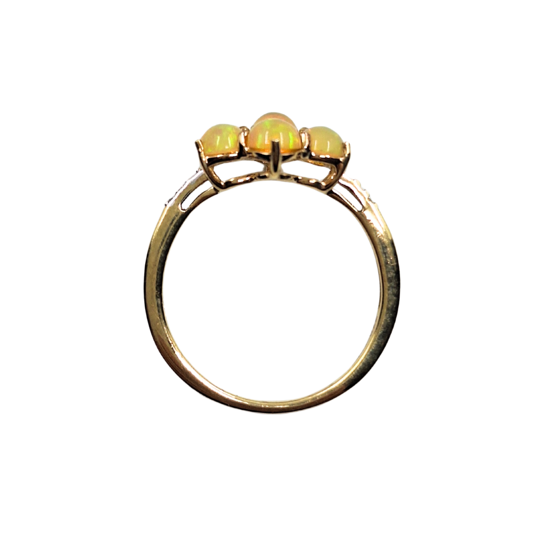 9ct Yellow Gold 7 Stone Opal Cluster Ring