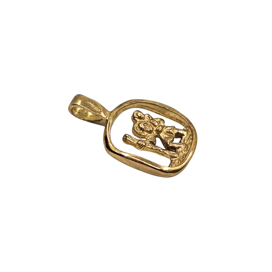 9ct Yellow Gold St Christopher Pendant