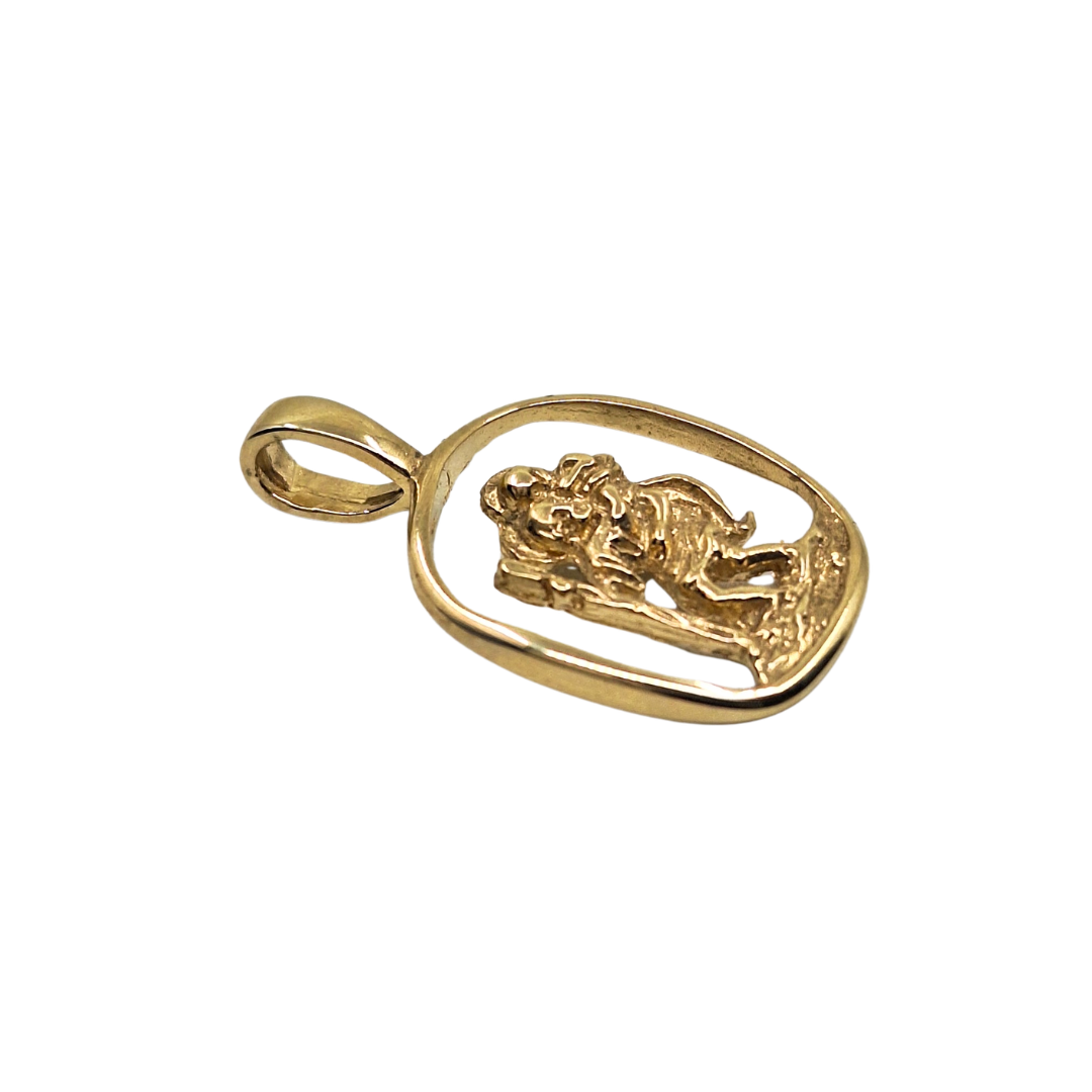 9ct Yellow Gold St Christopher Pendant