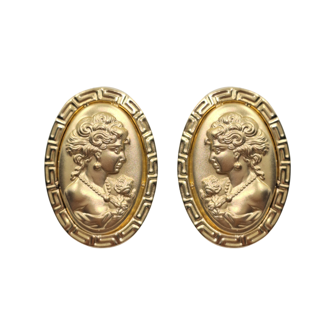 14ct Yellow Gold Vintage Lady Earrings