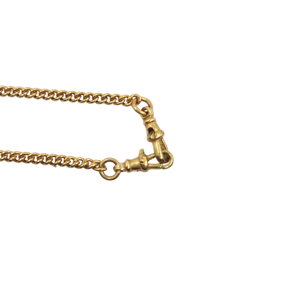 9ct Yellow Gold Curb Chain With Swivel Clasps 16"