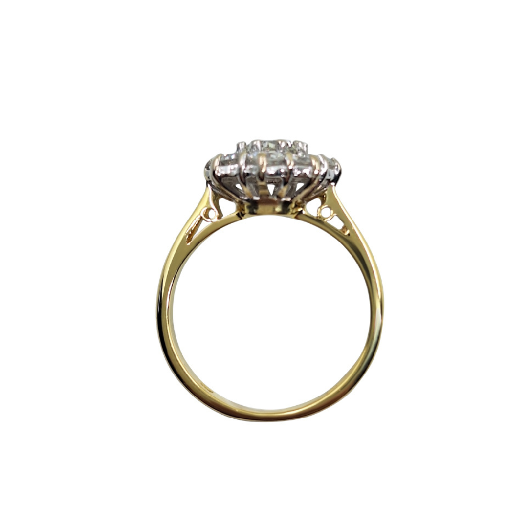 18ct Yellow Gold Diamond Cluster Ring