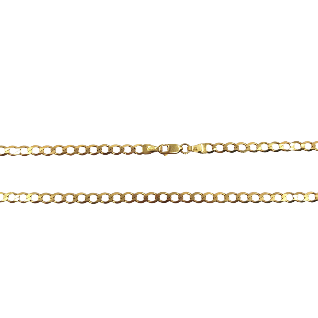 9ct Yellow Gold Curb Chain 20"
