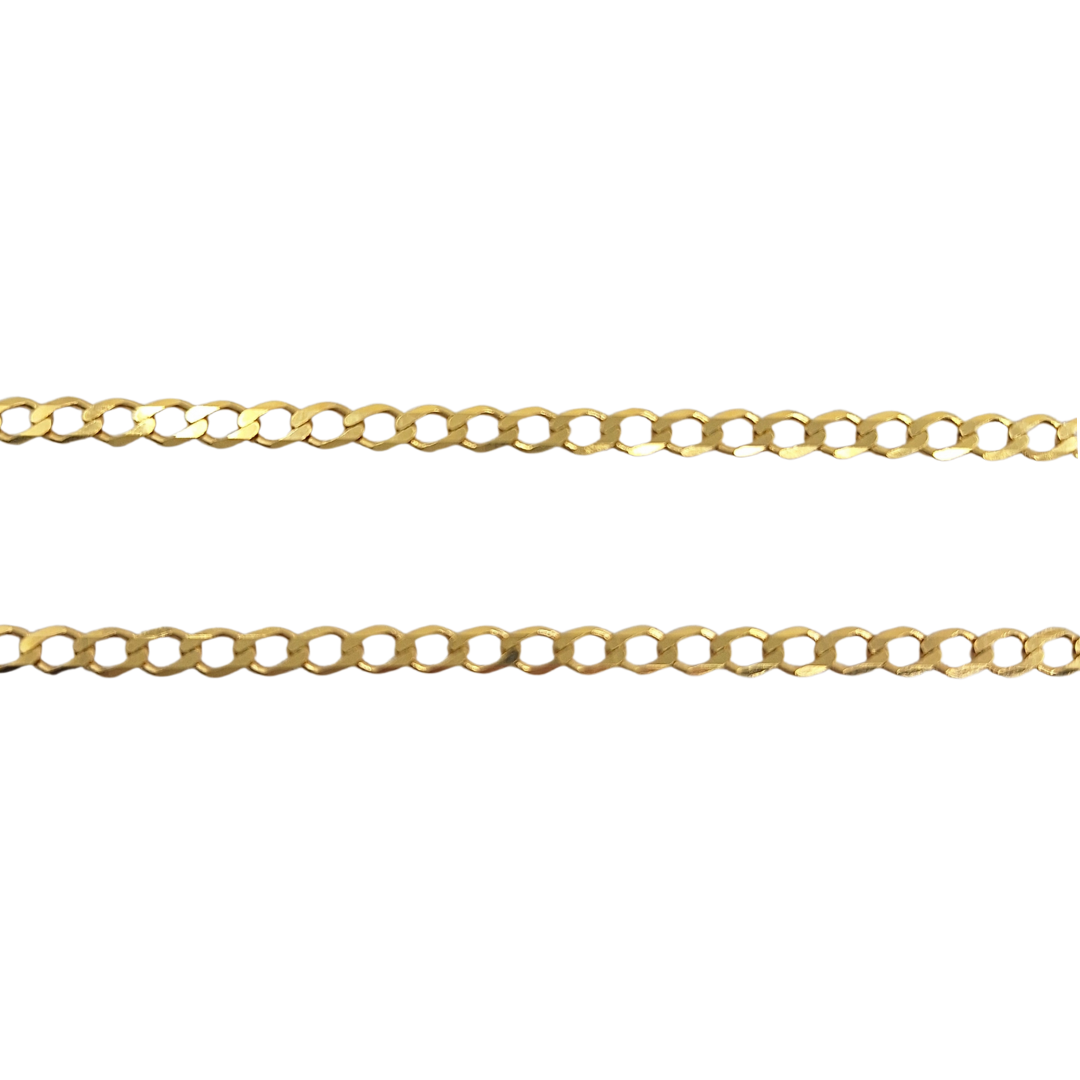 9ct Yellow Gold Curb Chain 24"