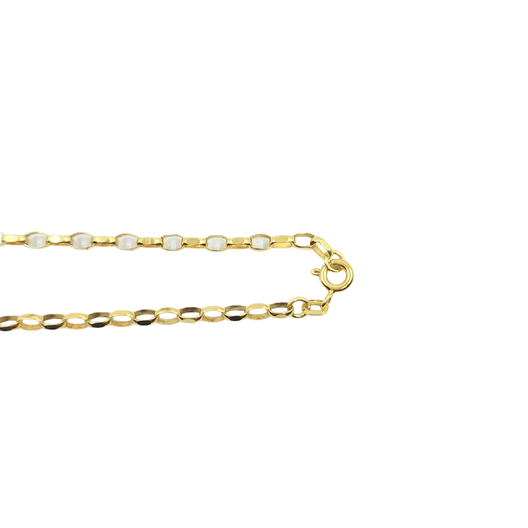9ct Yellow Gold Oval Link Belcher Chain 22"