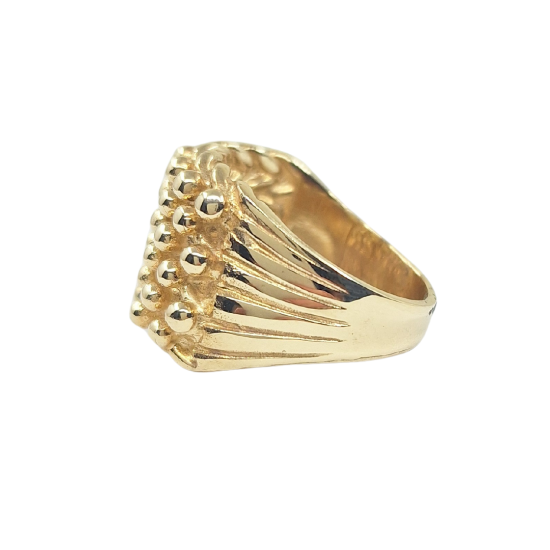 9ct Yellow Gold 6 Row Keeper Ring