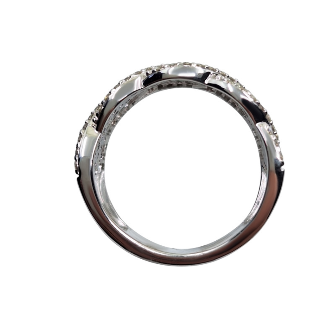 9ct White Gold Diamond Band Ring 1.25ct