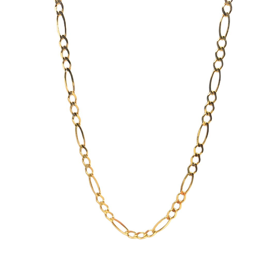 9ct Yellow Gold Figaro Chain 20"