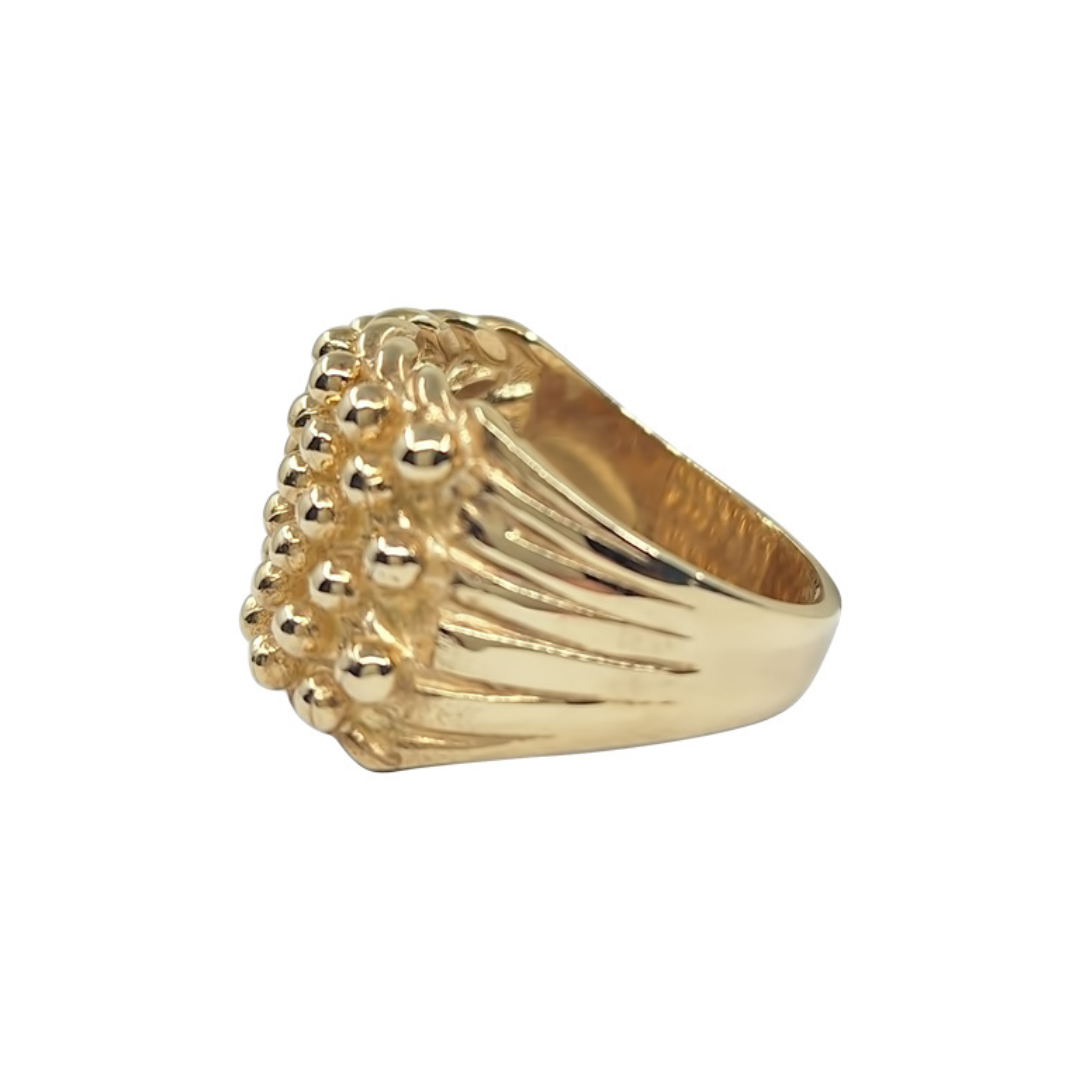9ct Yellow Gold 6 Row Keeper Ring