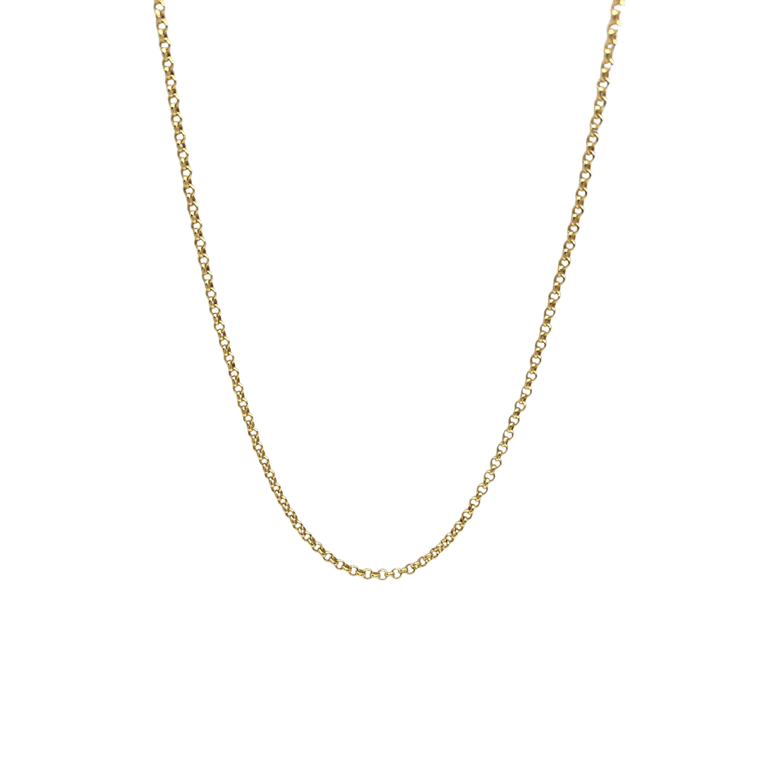 9ct Yellow Gold Micro Belcher Chain 22"