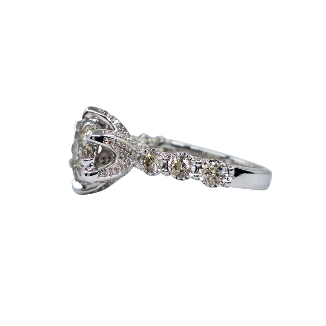 9ct White Gold Diamond Wedding Set 2.87ct