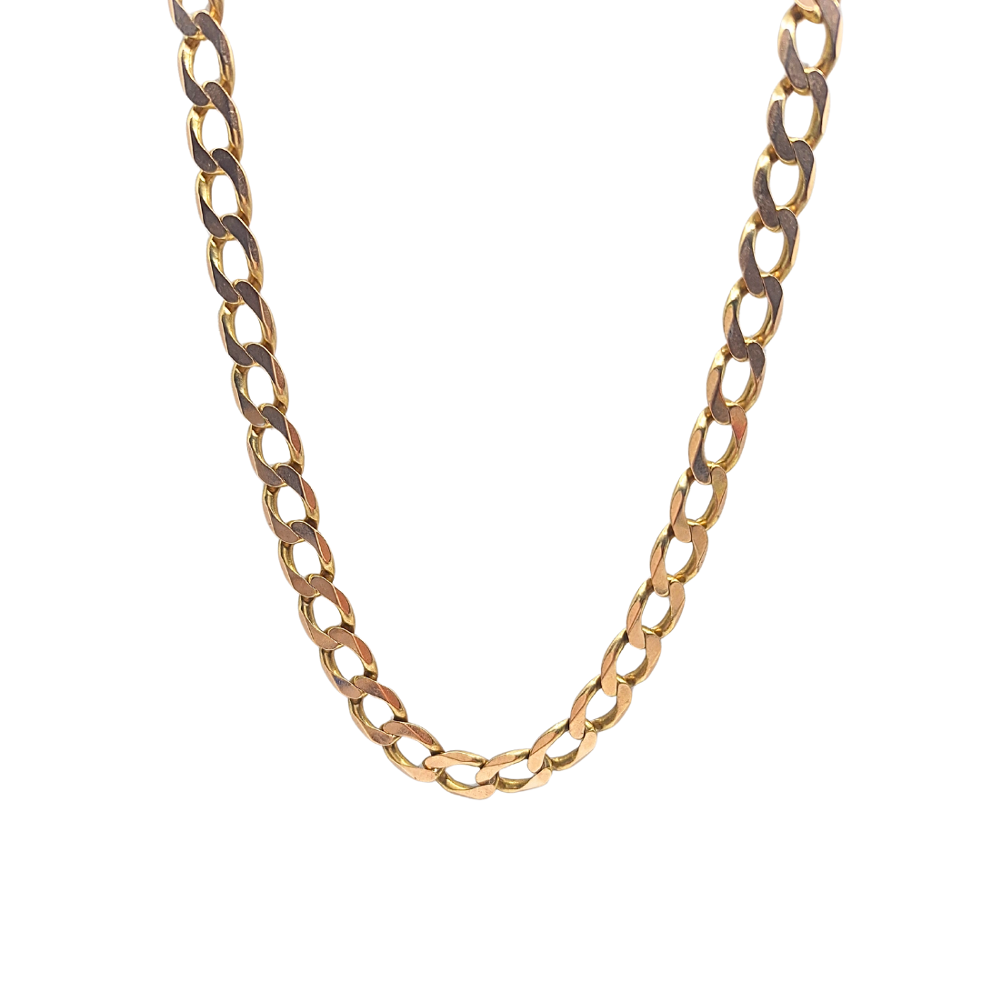 9ct Yellow Gold Curb Chain 22"
