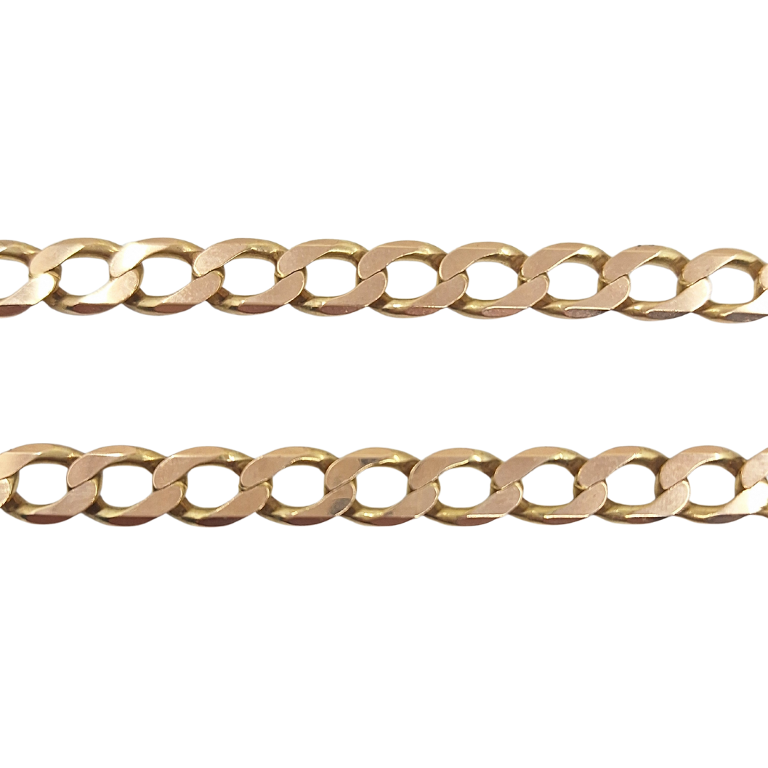 9ct Yellow Gold Curb Chain 22"