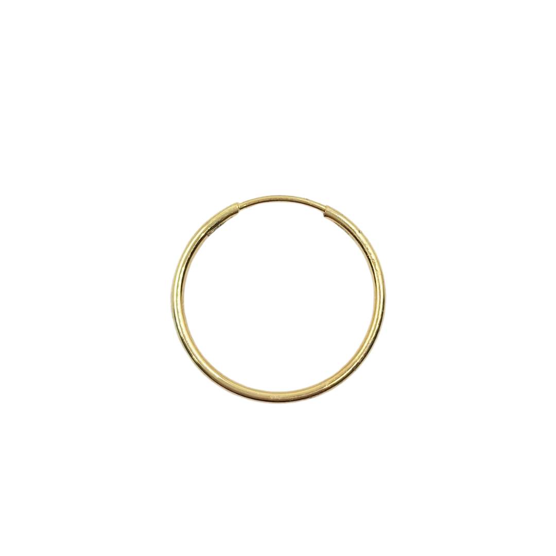 14ct Yellow Gold 22mm Plain Hoop Earrings