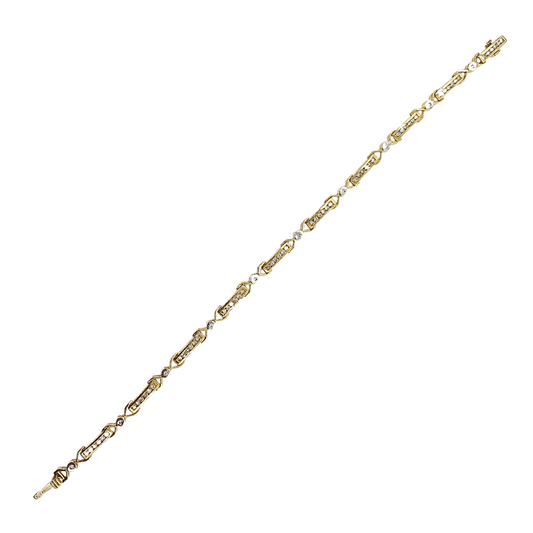 9ct Yellow Gold Diamond Bracelet 1.00ct