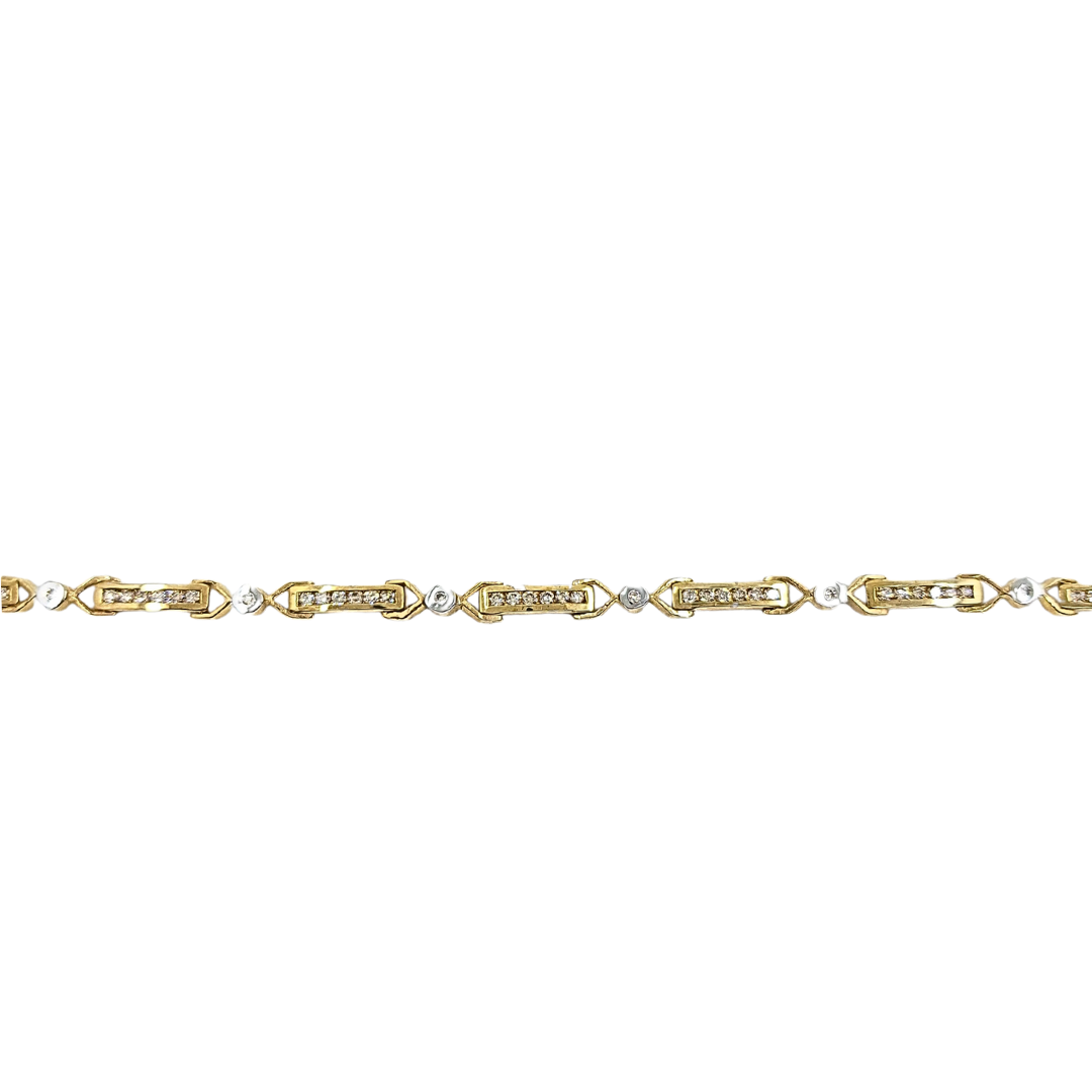 9ct Yellow Gold Diamond Bracelet 1.00ct