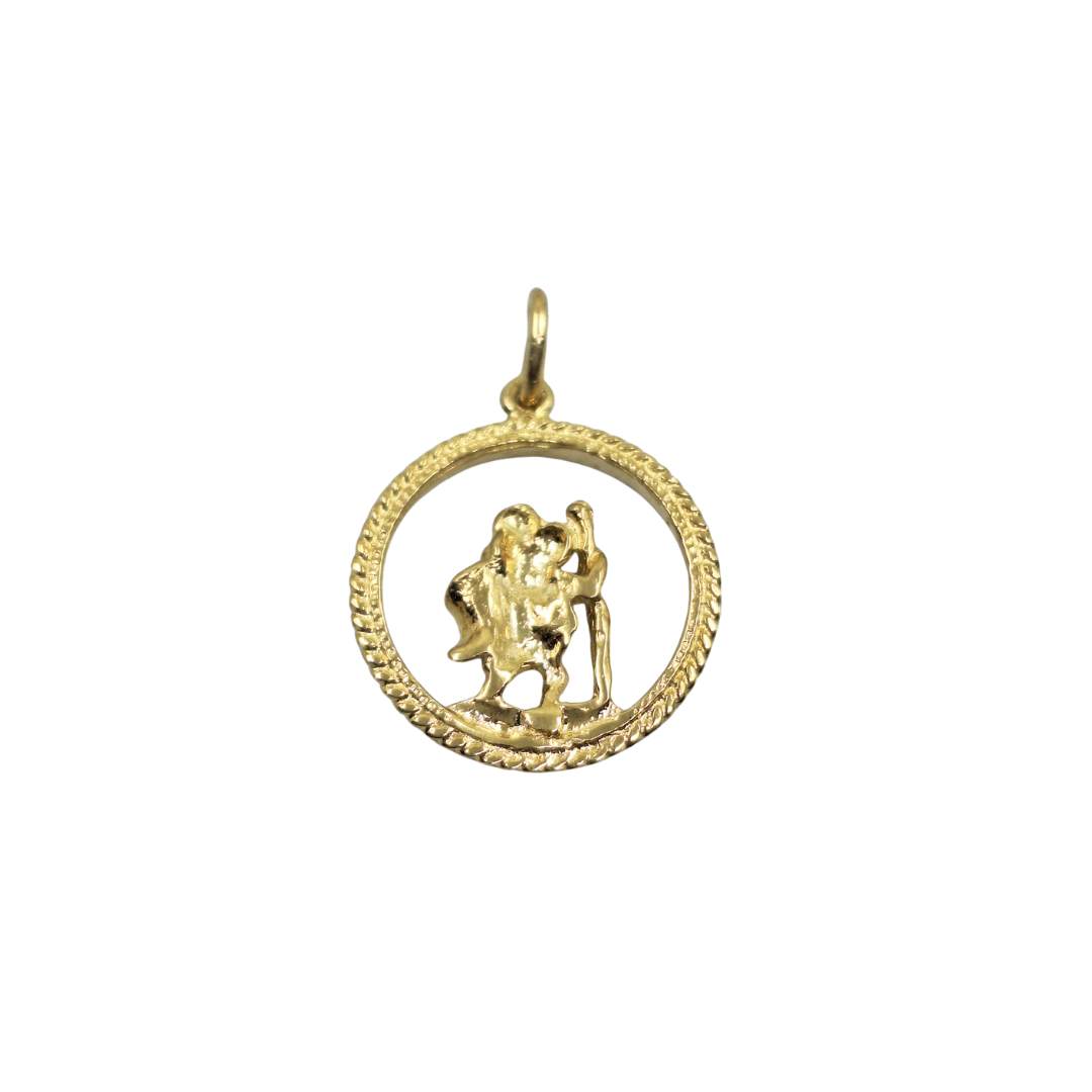 9ct Yellow Gold St Christopher Pendant