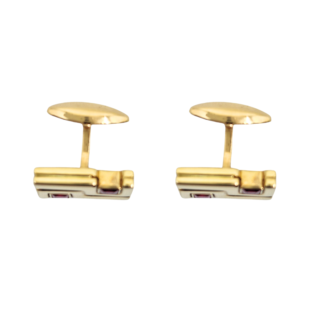 18ct Yellow Gold Ruby Cufflinks