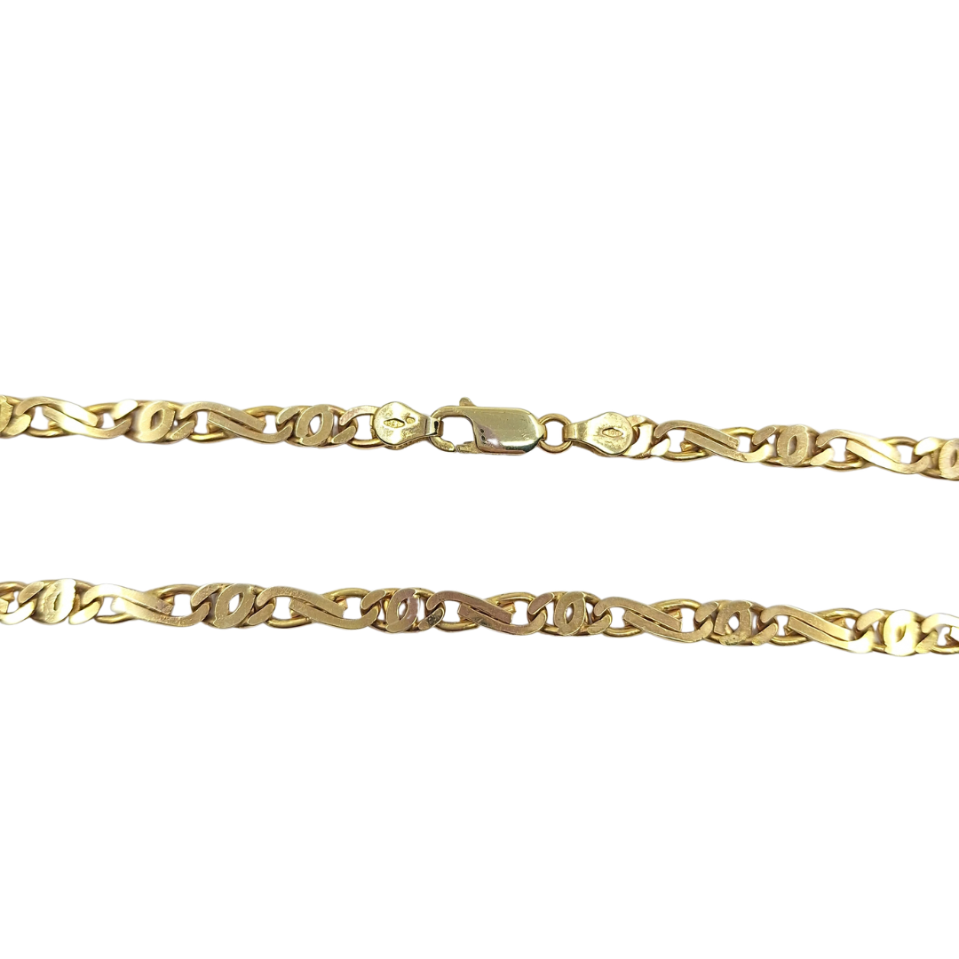 9ct Yellow Gold Fancy Solid Link Chain 24"