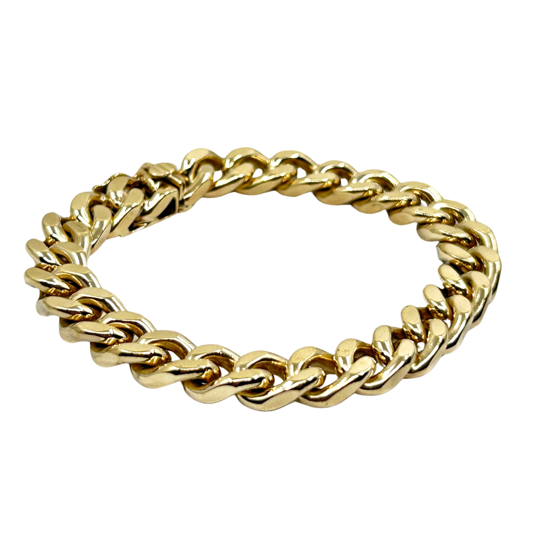 9ct Yellow Gold Curb Bracelet 7.25"