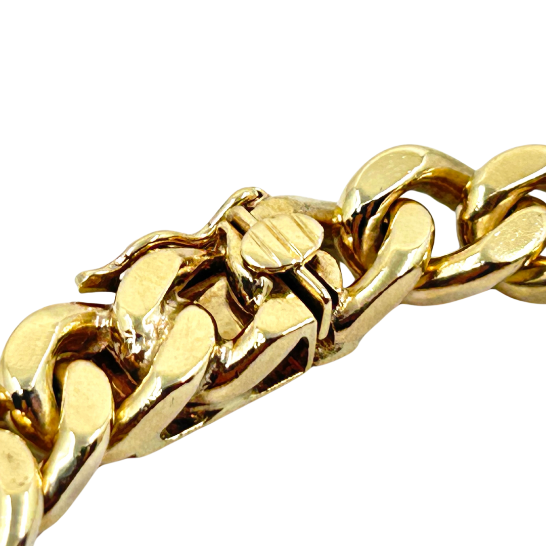 9ct Yellow Gold Curb Bracelet 7.25"