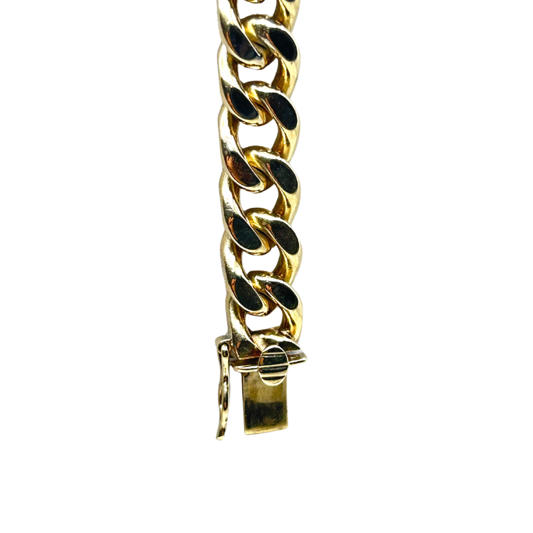9ct Yellow Gold Curb Bracelet 7.25"
