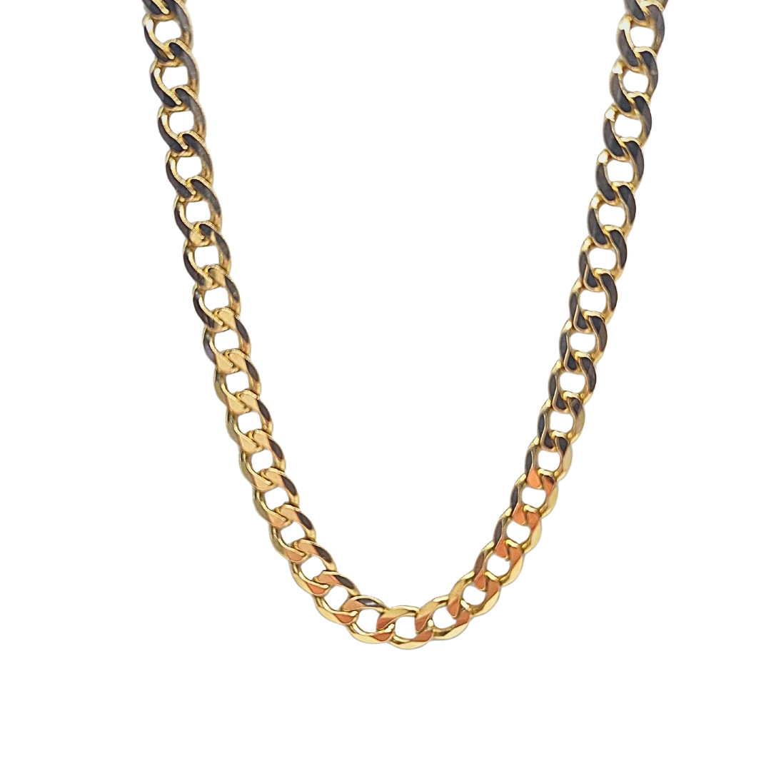 9ct Yellow Gold Curb Chain 20"