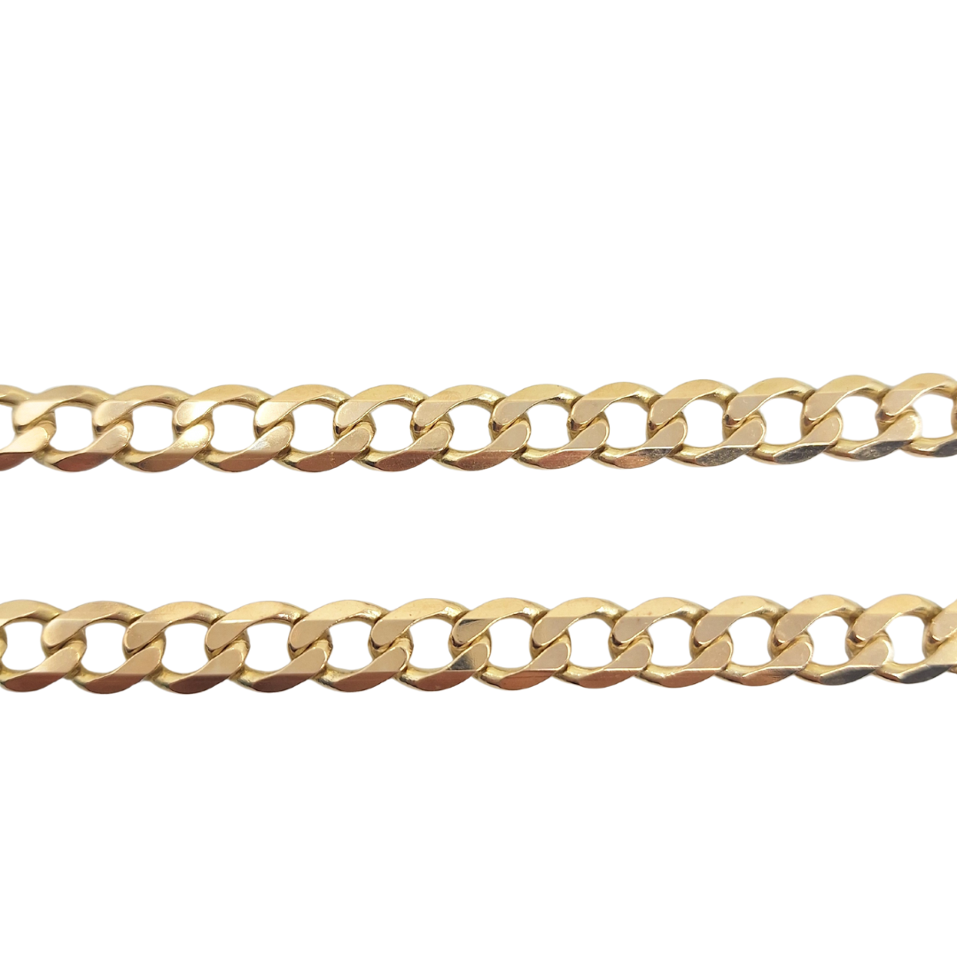 9ct Yellow Gold Curb Chain 20"