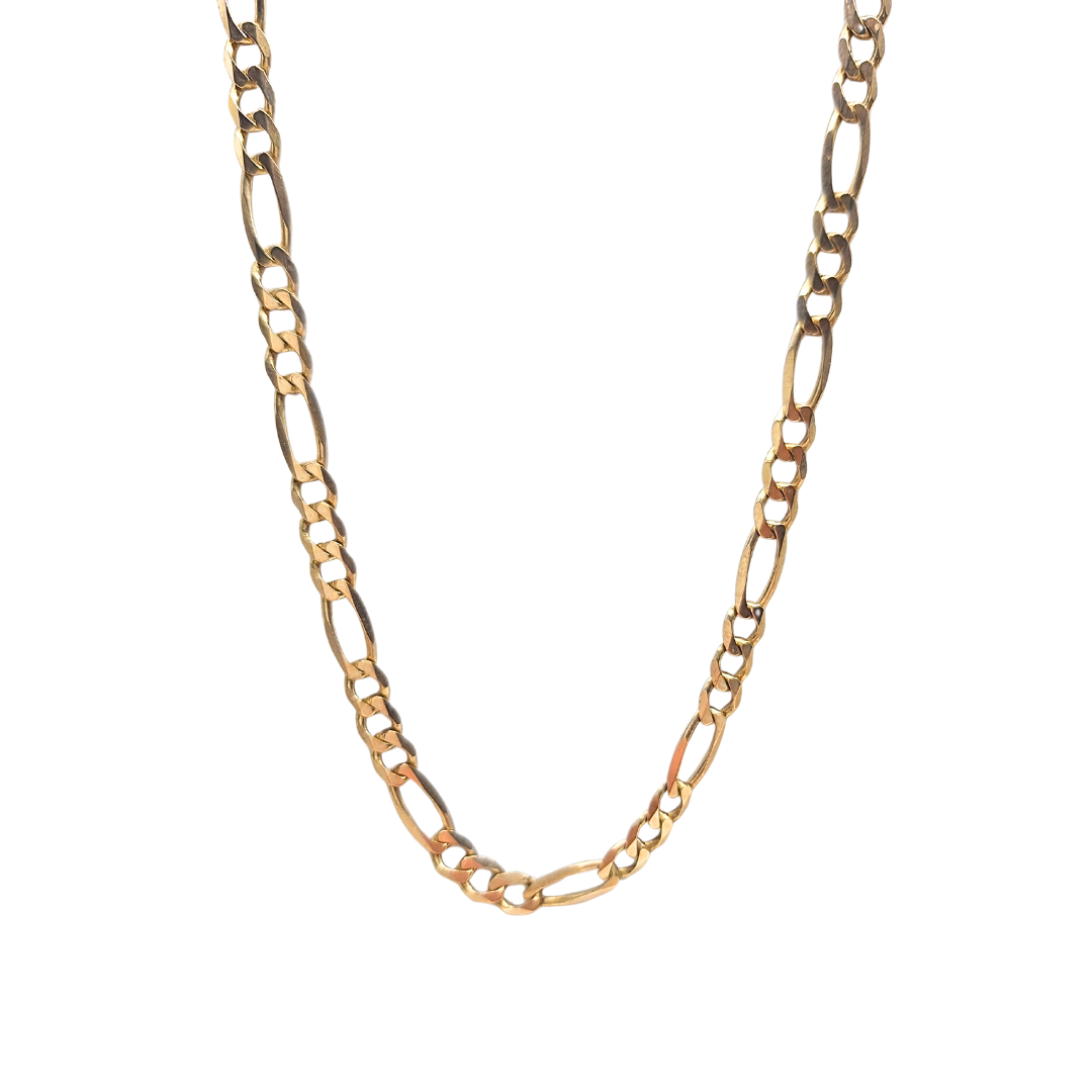 9ct Yellow Gold Figaro Chain 22"