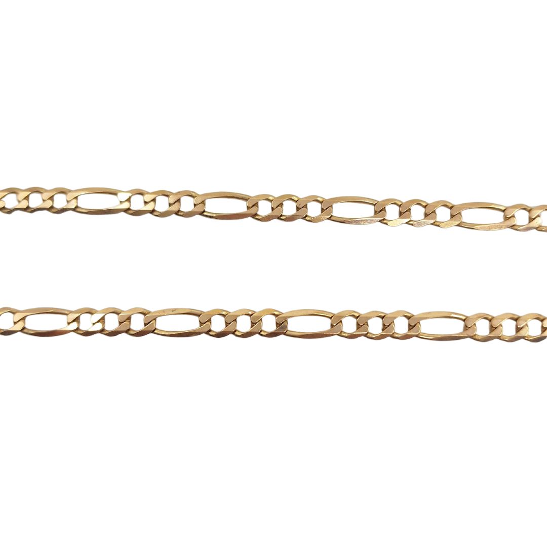 9ct Yellow Gold Figaro Chain 22"
