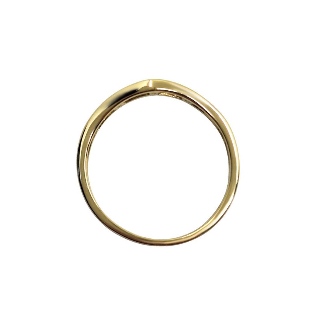 18ct Yellow Gold Diamond Wishbone Ring 0.2ct
