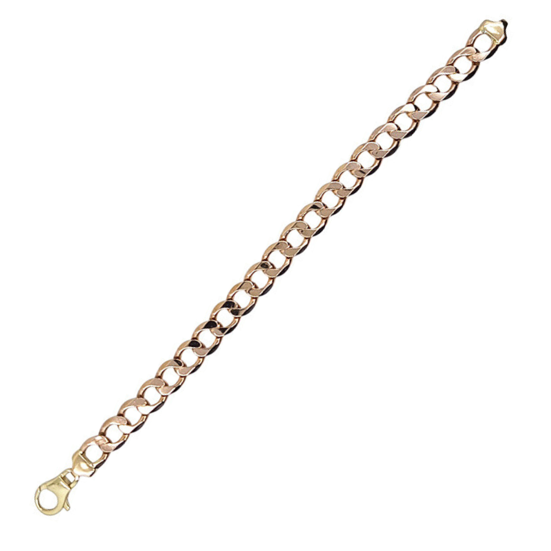 9ct Yellow Gold Curb Bracelet 8.75"