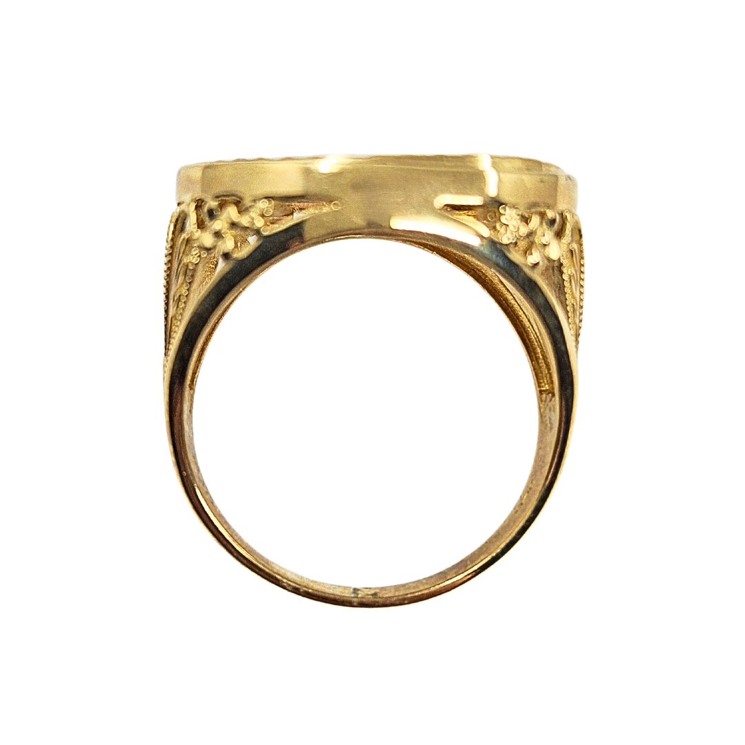 9ct/22ct Yellow Gold Full Sovereign Coin Ring 1979