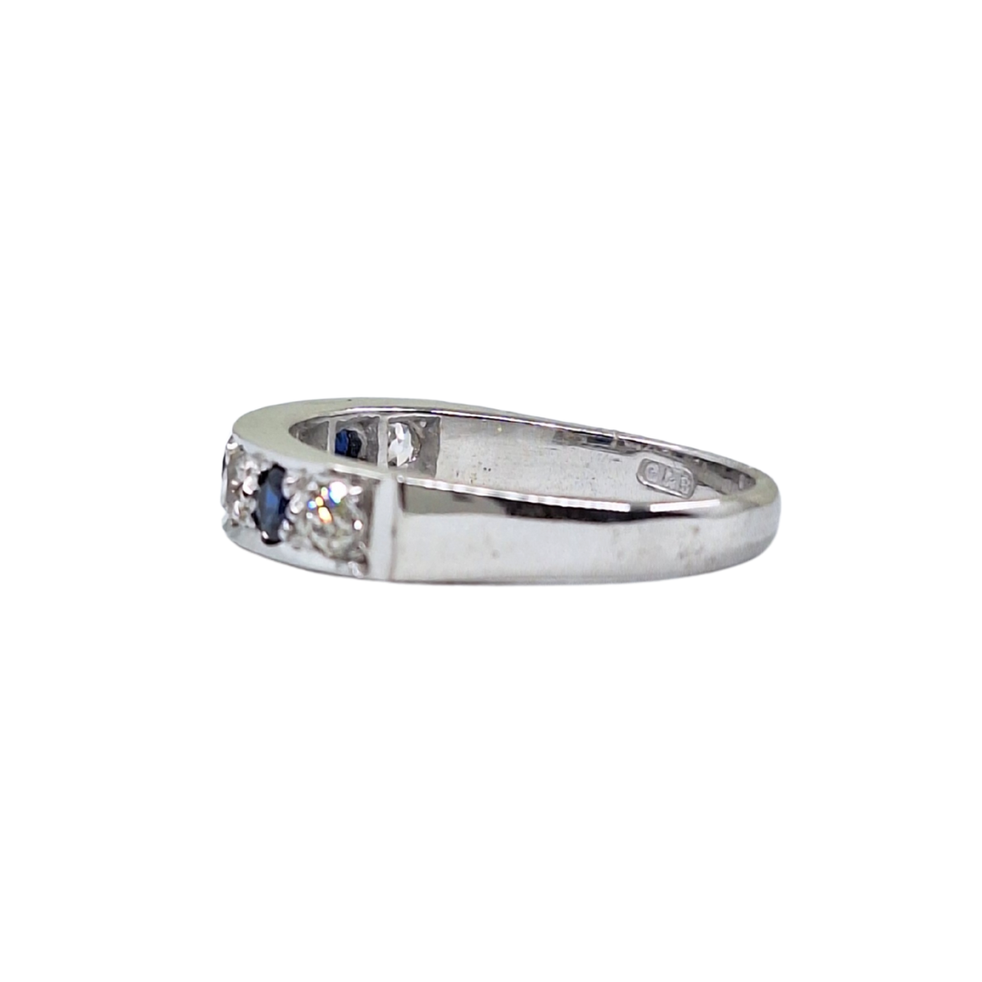 18ct White Gold Sapphire & Diamond Eternity Ring