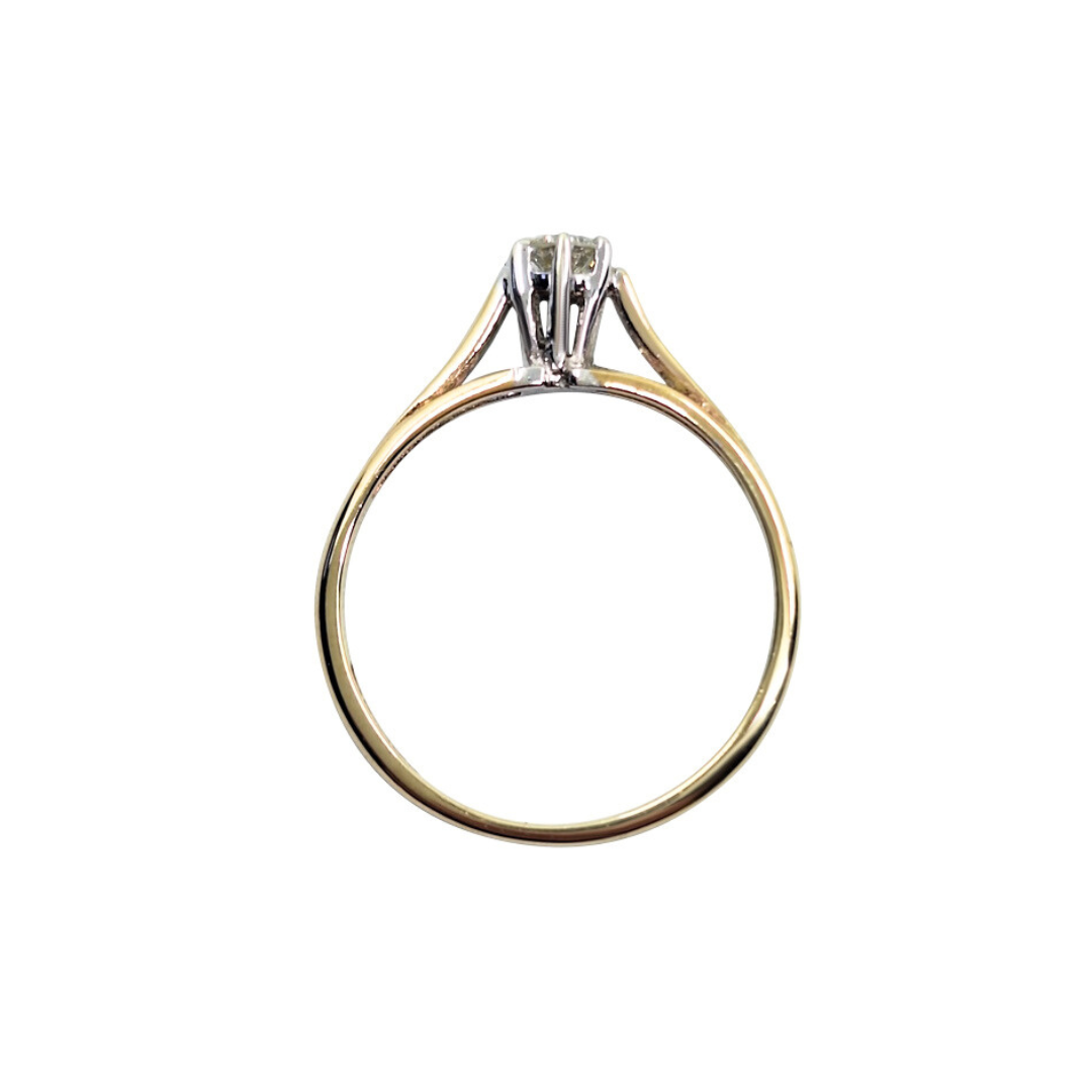 9ct Yellow Gold Diamond Solitaire Ring 0.15ct