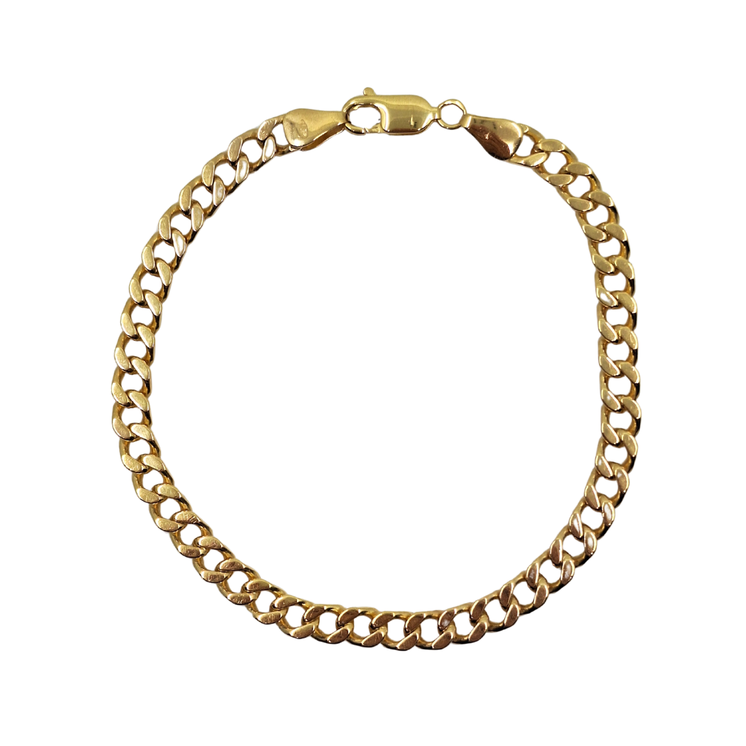 9ct Yellow Gold Curb Bracelet 8.75"