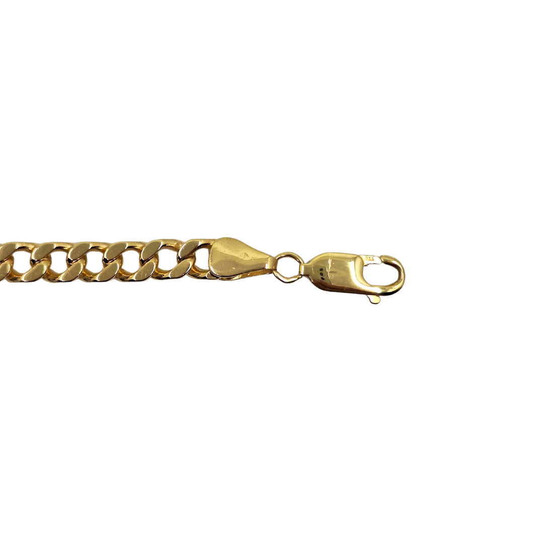 9ct Yellow Gold Curb Bracelet 8.75"